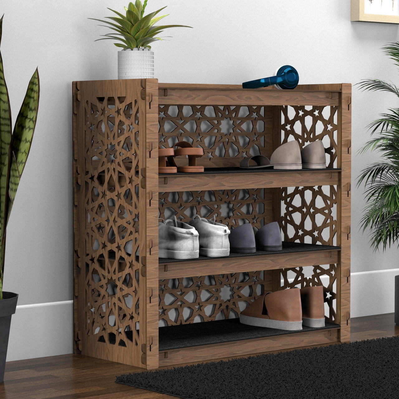 Entryway Small 4-tier Shoe Rack Arabic