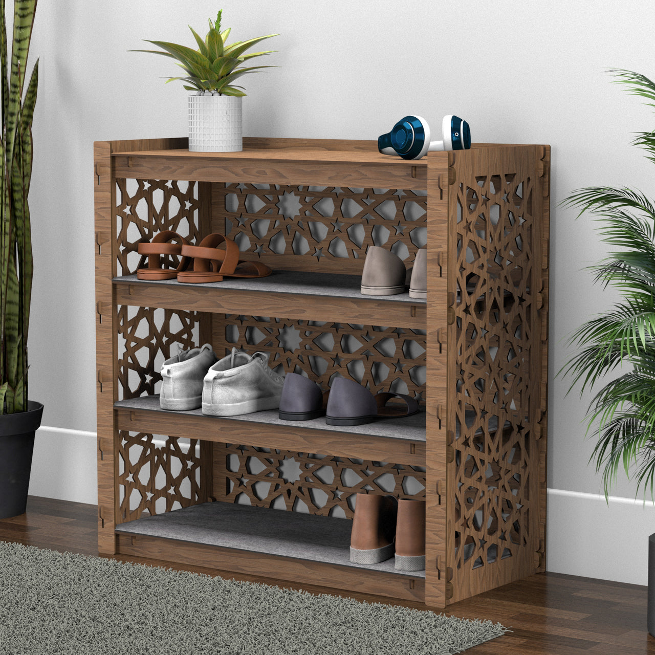 Entryway Small 4-tier Shoe Rack Arabic