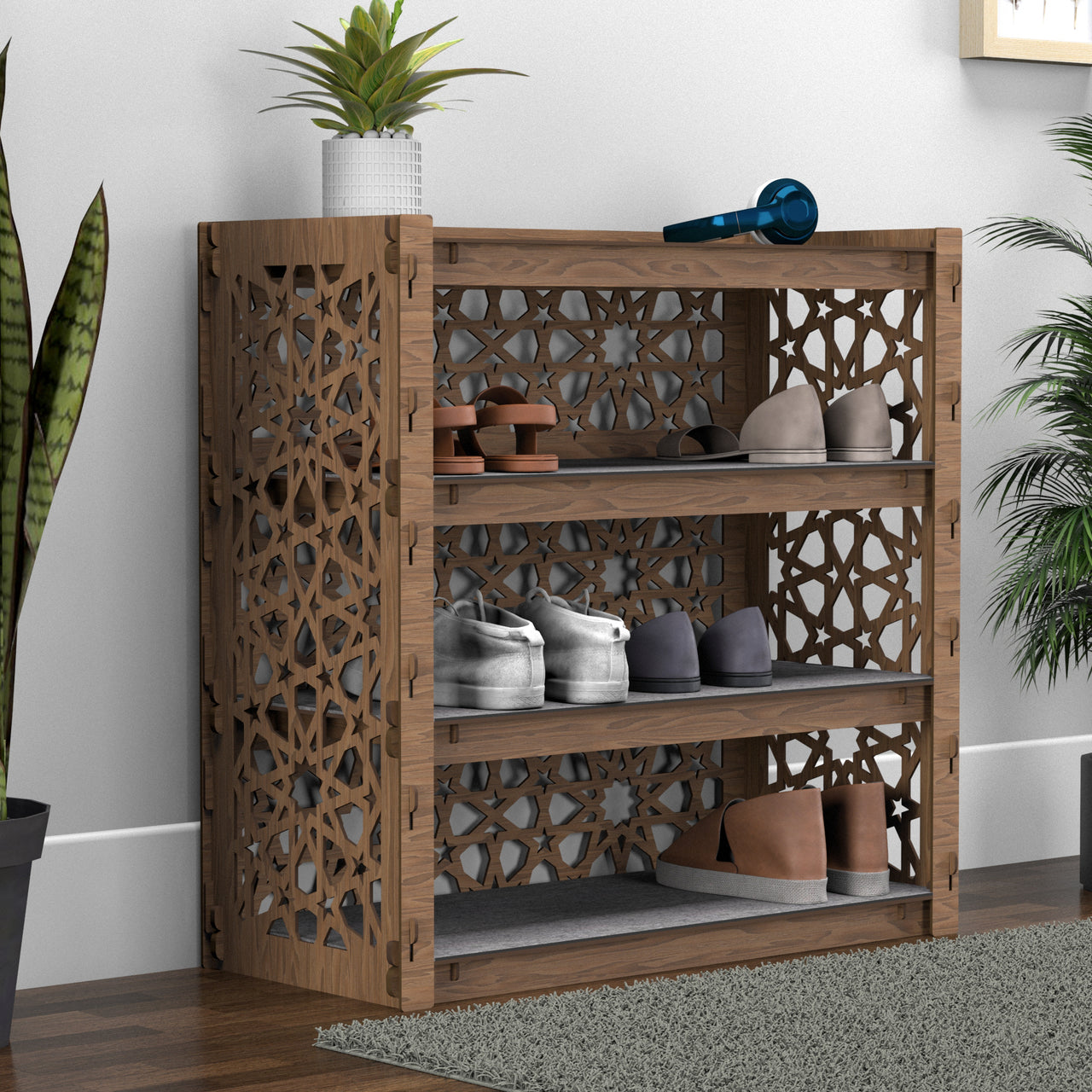 Entryway Small 4-tier Shoe Rack Arabic