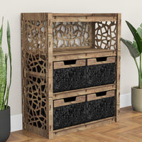 Thumbnail for Stones Dresser 4 Drawers Storage Unit [4 LARGE BLACK BINS]