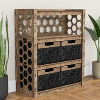 Thumbnail for Honeycomb Dresser 4 Drawers Storage Unit [4 LARGE BLACK BINS]