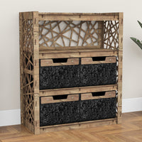 Thumbnail for Crystals Dresser 4 Drawers Storage Unit [4 LARGE BLACK BINS]