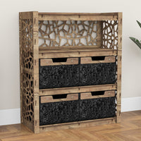 Thumbnail for Stones Dresser 4 Drawers Storage Unit [4 LARGE BLACK BINS]