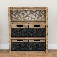 Thumbnail for Crystals Dresser 4 Drawers Storage Unit [4 LARGE BLACK BINS]