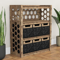 Thumbnail for Honeycomb Dresser 6 Drawers Storage Unit [6 SMALL BLACK BINS]