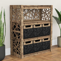 Thumbnail for Crystals Dresser 6 Drawers Storage Unit [6 SMALL BLACK BINS]