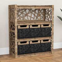 Thumbnail for Crystals Dresser 6 Drawers Storage Unit [6 SMALL BLACK BINS]