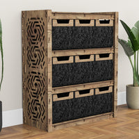 Thumbnail for Solar Dresser 9 Drawers Storage Unit [9 SMALL BLACK BINS]