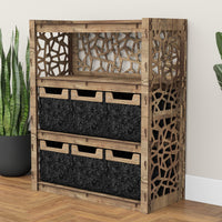 Thumbnail for Stones Dresser 6 Drawers Storage Unit [6 SMALL BLACK BINS]