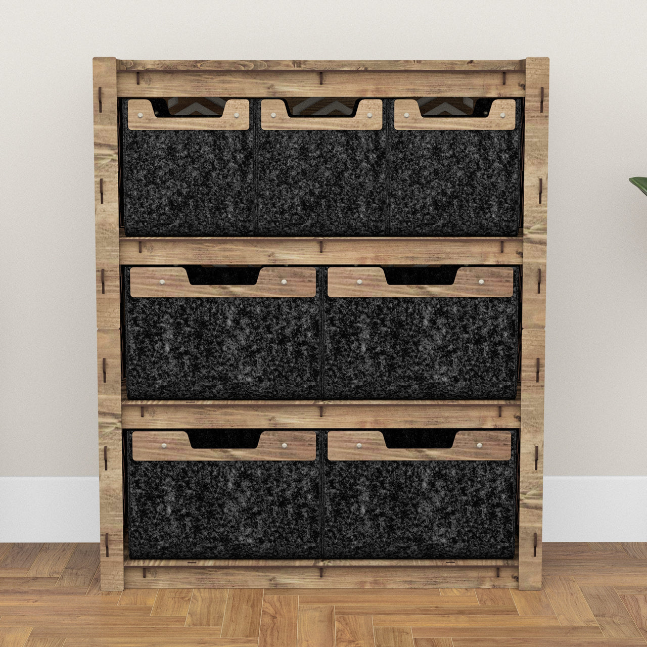 Solar Dresser 7 Drawers Storage Unit [4L 3S BLACK BINS]