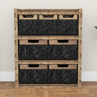 Thumbnail for Solar Dresser 7 Drawers Storage Unit [4L 3S BLACK BINS]