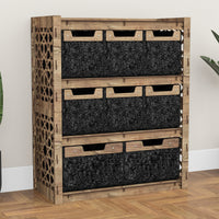 Thumbnail for Arabic Dresser 8 Drawers Storage Unit [2L 6S BLACK BINS]