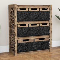 Thumbnail for Stones Dresser 8 Drawers Storage Unit [2L 6S BLACK BINS]