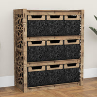 Thumbnail for Stones Dresser 9 Drawers Storage Unit [9 SMALL BLACK BINS]