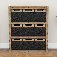 Thumbnail for Brickwall Dresser 9 Drawers Storage Unit [9 SMALL BLACK BINS]