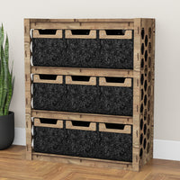 Thumbnail for Honeycomb Dresser 9 Drawers Storage Unit [9 SMALL BLACK BINS]