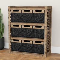 Thumbnail for Stones Dresser 9 Drawers Storage Unit [9 SMALL BLACK BINS]