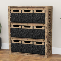 Thumbnail for Solar Dresser 9 Drawers Storage Unit [9 SMALL BLACK BINS]