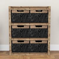 Thumbnail for Honeycomb Dresser 6 Drawers Storage Unit [6 LARGE BLACK BINS]