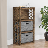 Thumbnail for Honeycomb Chest Of 2 Drawers Storage Cabinet [2L GRAY BINS]