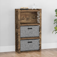 Thumbnail for Mermaid Chest Of 2 Drawers Storage Cabinet [2L GRAY BINS]