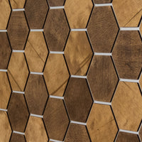 Thumbnail for Hexagonal Wooden Wall Panels [32pcs] Birch Dark
