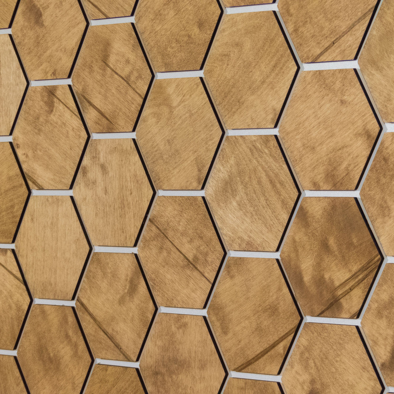 Hexagonal Wooden Wall Panels [32pcs] Birch Medium/Light