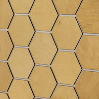 Thumbnail for Hexagonal Wooden Wall Panels [32pcs] Birch Medium/Dark