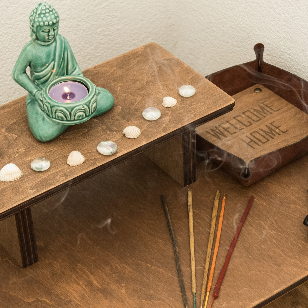 Altar Table, Meditation Table, Crystal Shelf