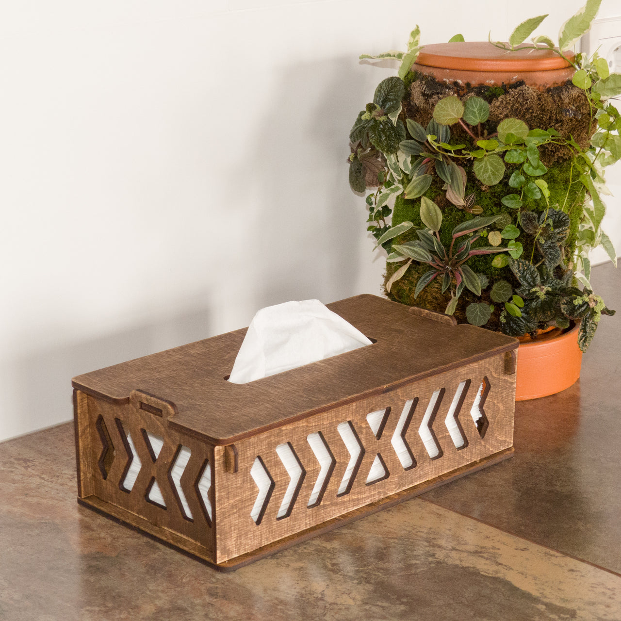 Low Rectangular Tissue Box Cover