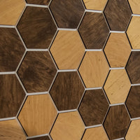 Thumbnail for Hexagonal Wooden Wall Panels [32pcs] Alder Dark