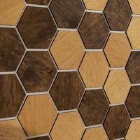 Thumbnail for Hexagonal Wooden Wall Panels [32pcs] Alder Medium/Dark