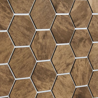 Thumbnail for Hexagonal Wooden Wall Panels [32pcs] Alder Medium/Dark