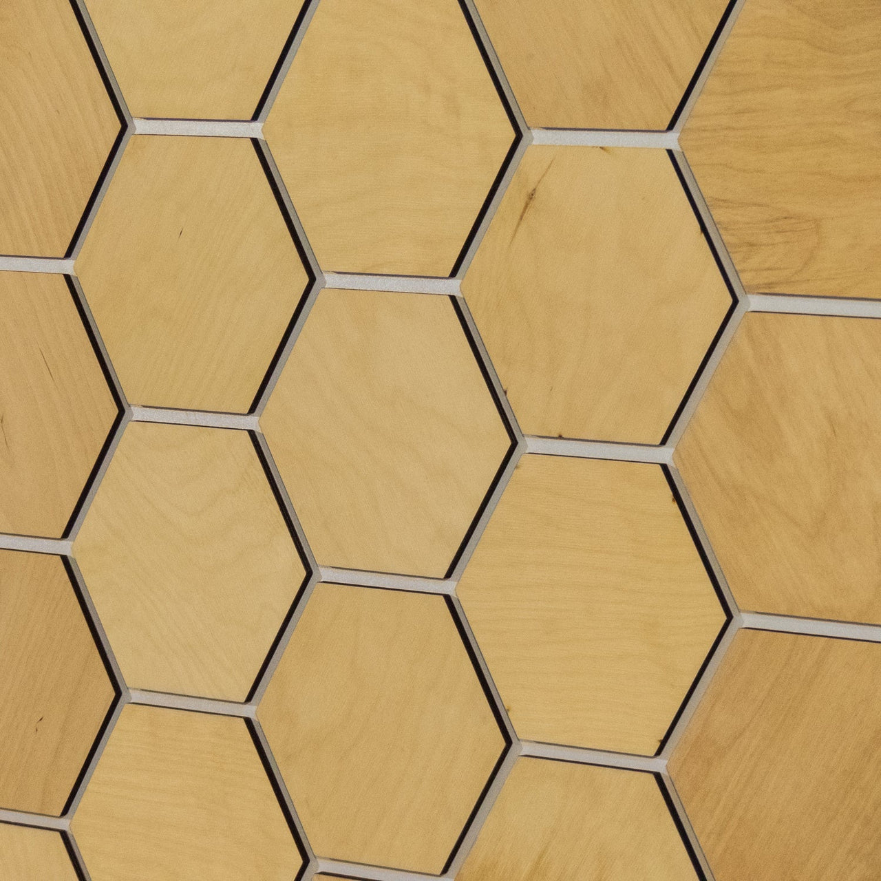 Light Hexagon Wooden Wall Panels by Hexagonica