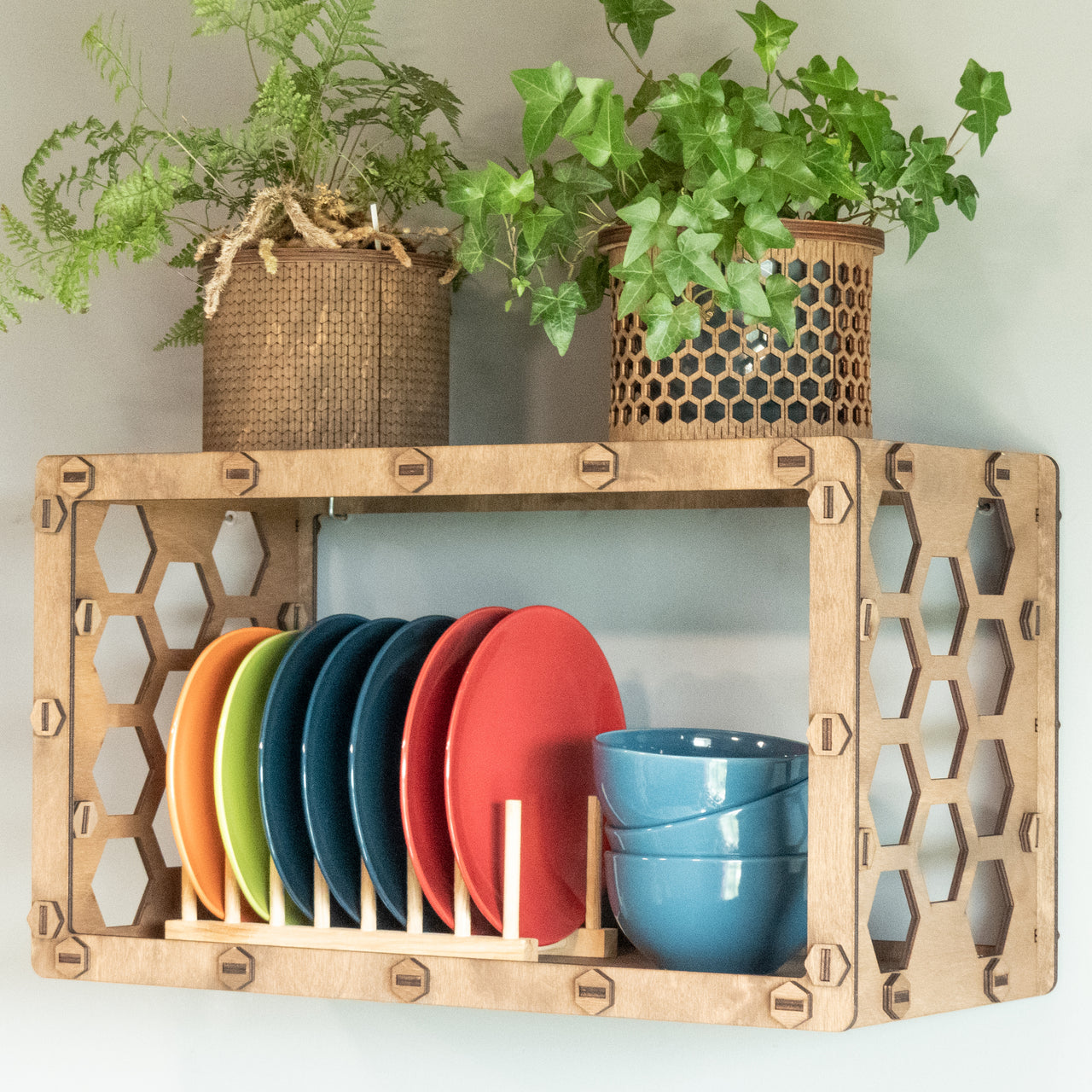 Honeycomb Wall Shelf by Hexagonica