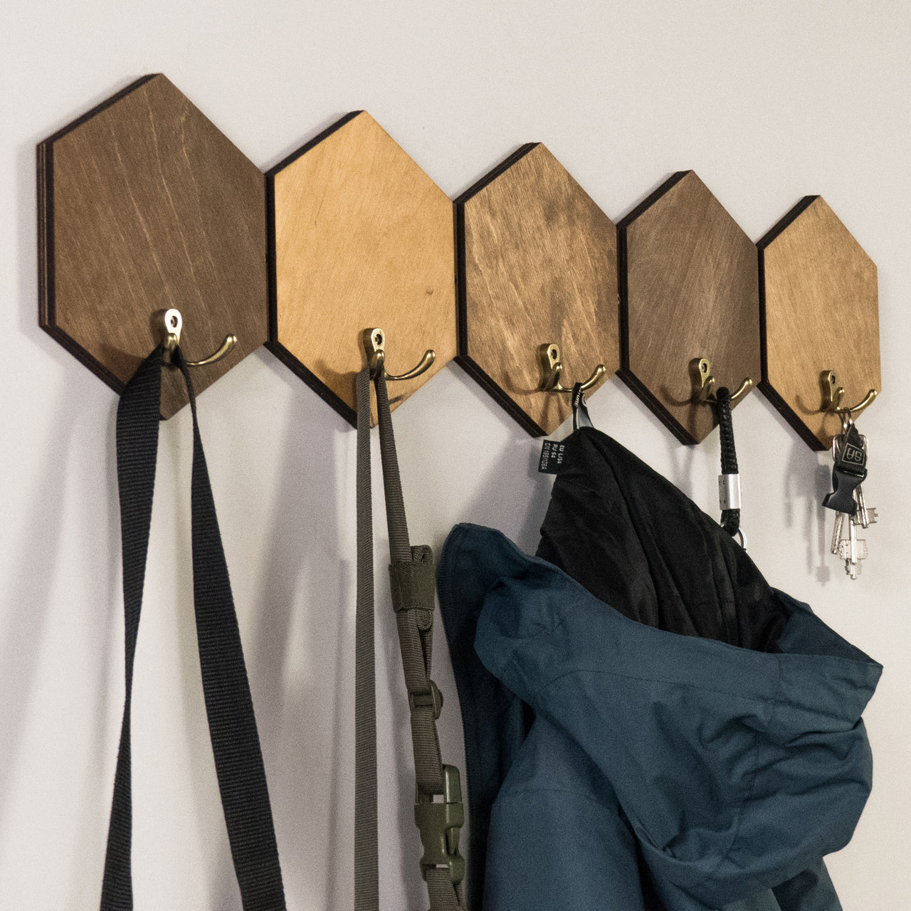 Large Hexagons Clothing Rack Line, Entryway Coat Rack