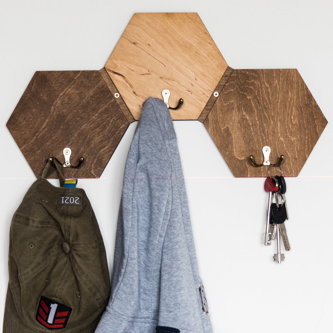 Small Hexagons Clothing Rack Wave, Entryway Coat Rack