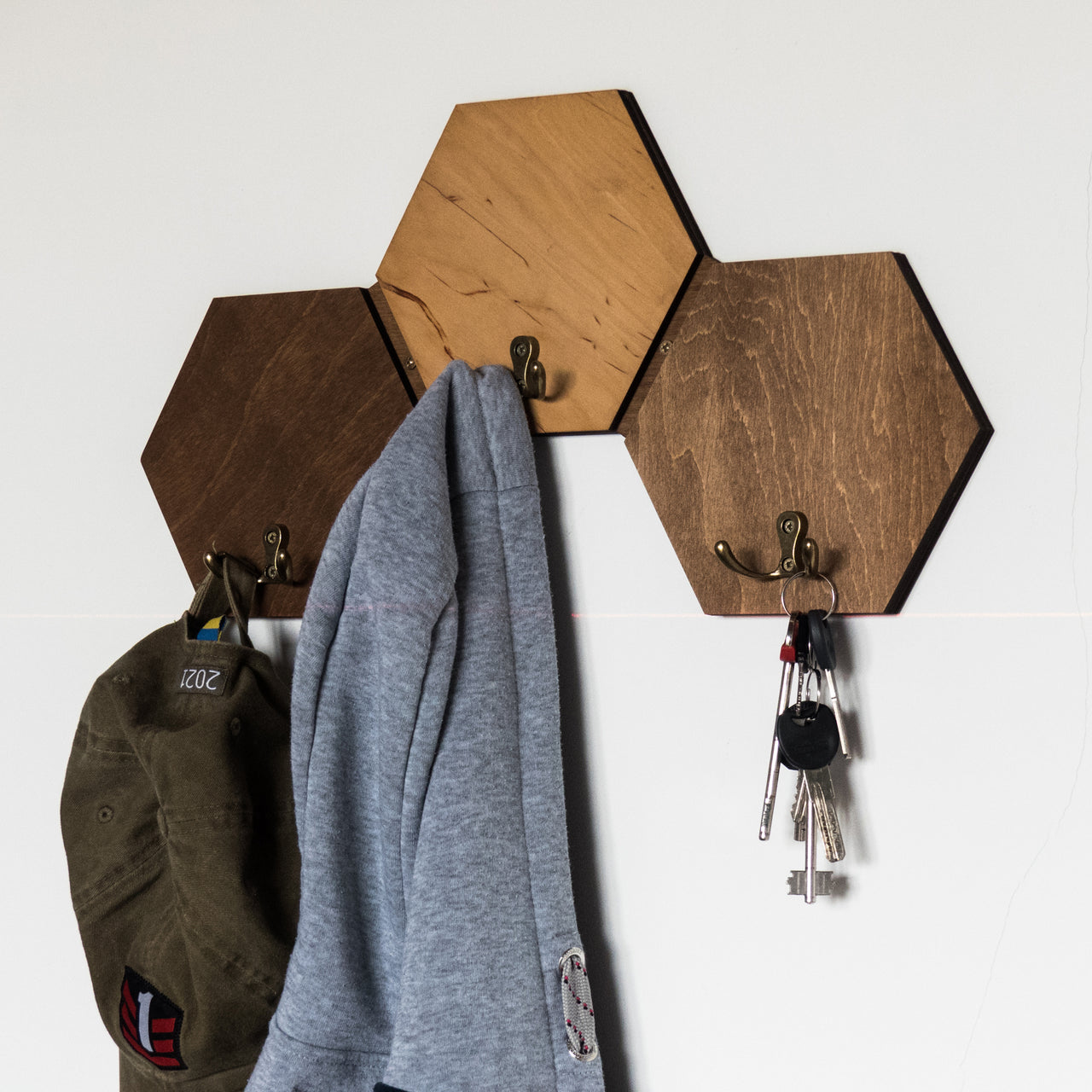 Small Hexagons Clothing Rack Wave, Entryway Coat Rack