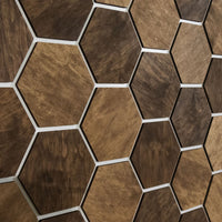 Thumbnail for Medium and Dark Hexagon Wooden Wall Panels by Hexagonica